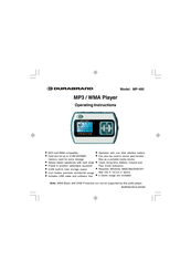 Durabrand MP-400 Operating Instructions Manual