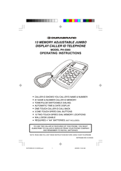 Durabrand H-5560 Operating Instructions Manual