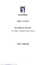LevelOne NetCon FBR-1415TX User Manual