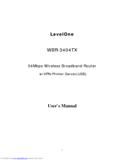 LevelOne WBR-3404TX User Manual