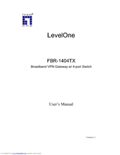 LevelOne FBR-1404TX User Manual
