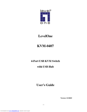 LevelOne ViewCon KVM-0407 User Manual
