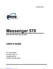 Gems Messenger 570 User Manual