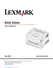 Lexmark 22S0502 - E234 Monochrome Laser Printer User Reference Manual