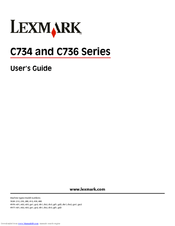 Lexmark C736dn User Manual
