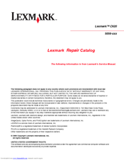 Lexmark 5056 Repair Catalog