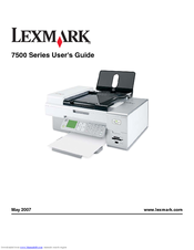 Lexmark 7500 Series User Manual