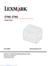Lexmark 760n - C Color Laser Printer Setup Manual