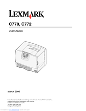 Lexmark 22L0072 - C 770n Color Laser Printer User Manual
