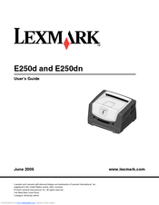 Lexmark 250dn - E B/W Laser Printer User Manual