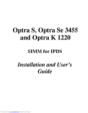 Lexmark Optra S Installation And User Manual