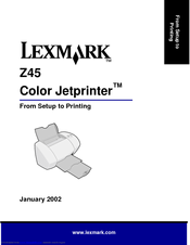 Lexmark 18H0770 - Z 45se Color Jetprinter Inkjet Printer User Manual