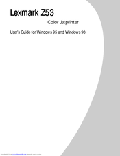 Lexmark Color Jetprinter Z53 User Manual