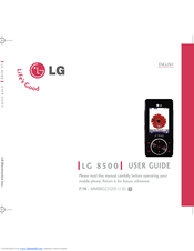 LG 8500 User Manual
