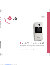 LG AX275 User Manual