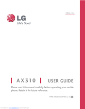 LG AX3100 User Manual