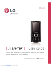 LG BANTER UX265G User Manual
