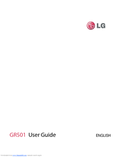 LG GR501 User Manual