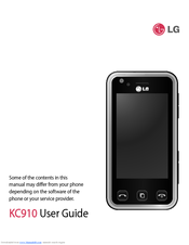 LG KC910 -  Renoir Cell Phone 70 MB User Manual