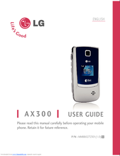 LG AX300PK User Manual