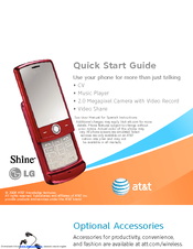LG Shine Quick Start Manual