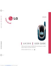 LG UX390 User Manual