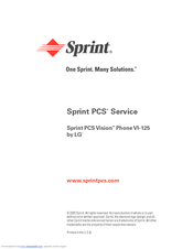 LG Sprint PCS Vision VI-125 Owner's Manual