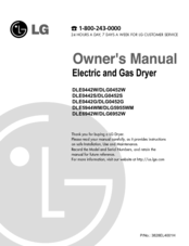 LG DLE6942W Owner's Manual