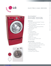 LG DX7188WM - SteamDryer Series 27in Front-Load Gas Dryer Specification Sheet