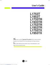 LG Flatron L1953TX-BF User Manual