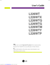 LG L226WTP User Manual