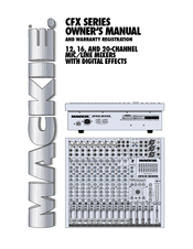 Mackie MIC/LINE MIXERS Manuals | ManualsLib