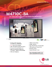 LG M4710C-BA Specification Sheet