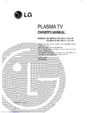 LG RU-42PX11/H Owner's Manual