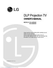 LG RU-44SZ63D Owner's Manual