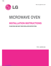 LG Microwave Oven Installation Instructions Manual
