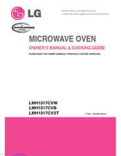 LG LMH1017CVST Owner's Manual & Cooking Manual