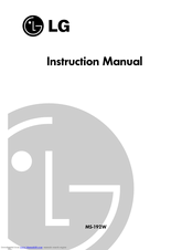 LG MS-192W Instruction Manual