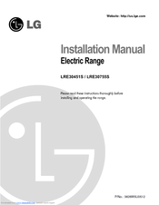 LG LRE30755S Installation Manual