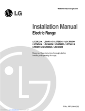 LG LSE3094S Installation Manual