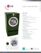 LG WM2233HD Specification Sheet
