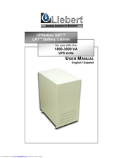 Liebert Battery Cabinet User Manual
