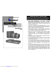 Liebert Power Supply User Manual