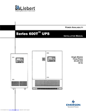 Liebert Series 600T Installation Manual