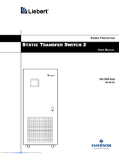 Liebert POWER PROTECTION STATIC TRANSFER SWITCH User Manual