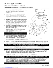 Life Fitness Upright Exercise Bike Installation Manual