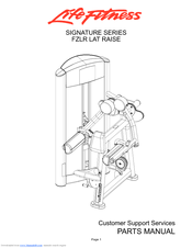 Life Fitness Signature Series FZLR Parts Manual