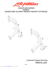 Life Fitness Signature SOBWS Parts List