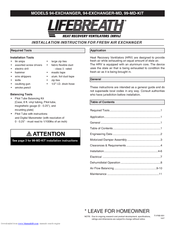 Lifebreath 99-MD-KIT Installation Instructions Manual