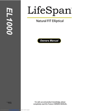LifeSpan EL1000 Owner's Manual